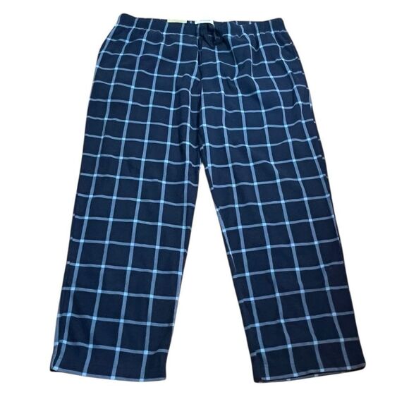 Goodfellow And Co Blue Checkered Microfleece  Pajama Pants, Size XXL, NWT - Picture 1 of 8